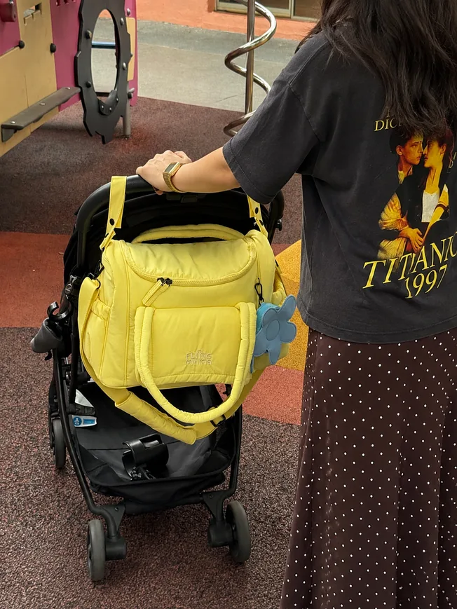 Bag hanging on a stroller